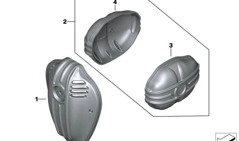 Tapa de culata Machined derecha OEM 77122463949 para motos BMW R 18, R 18 Classic, R 18 B, R 18 Transcontinental. Original BMW Motorrad.