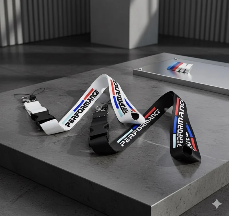 Lanyard ///M Performance BMW oficial en negro o blanco