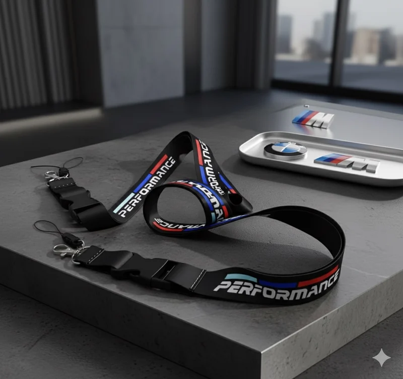 Lanyard ///M Performance BMW oficial en negro o blanco