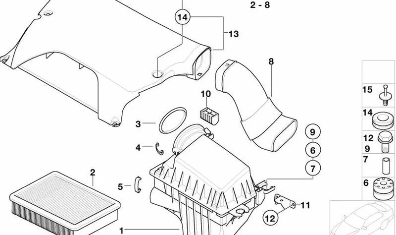 Fuelle de admisión OEM 13711438471 para BMW X5 E53 (2000-2006). Original BMW.