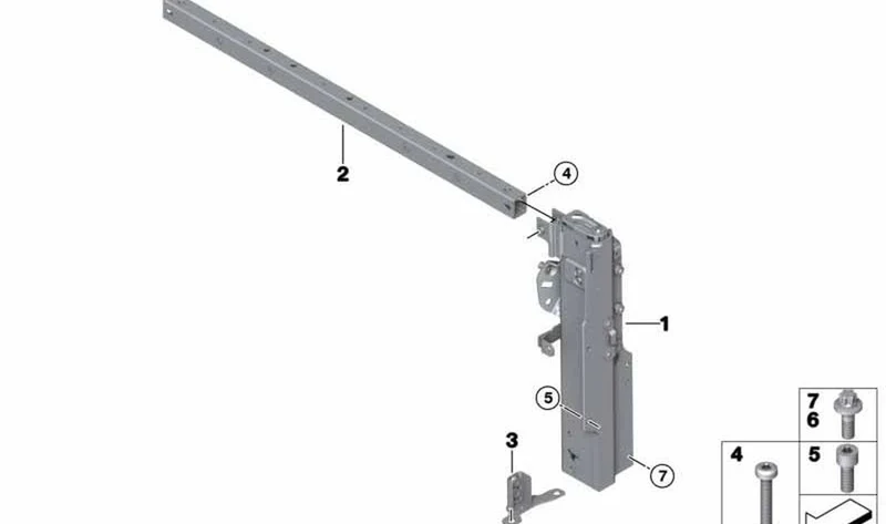 Adaptador derecho OEM 54617419880 para MINI Cabrio F57, F67, F57 LCI... y más. Original MINI.