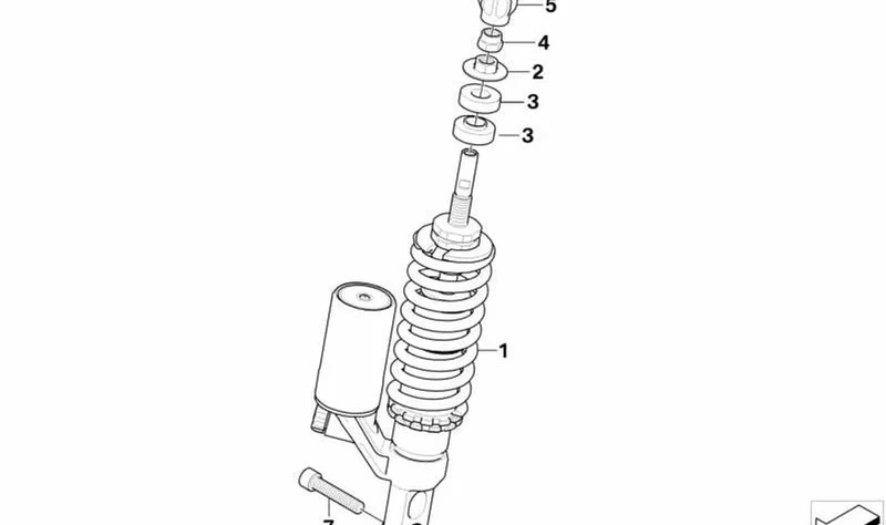 Rueda de ajuste delantera OEM 31427709746 para BMW Motorrad HP2 Sport (R1200S, K29). Original BMW Motorrad.