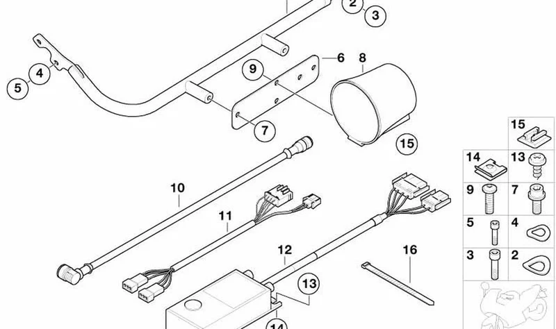 Mecanismo de mando para señales acústicas OEM 61352316923 para motos BMW F 650 GS, G 650 GS, R 850 R, R 1100 R… y más. Original BMW Motorrad.