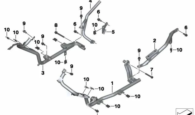 Soporte de estribo trasero izquierdo OEM 46718546459 para motos BMW C 600 Sport, C 650 Sport. Original BMW Motorrad.