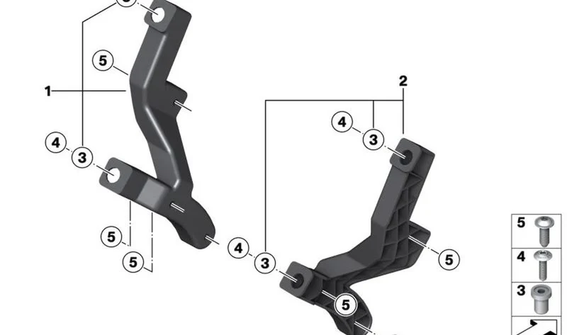 Soporte de altavoz izquierdo OEM 65137728051 para motos BMW K1600GT, K1600GTL, K1600Bagger. Original BMW Motorrad.