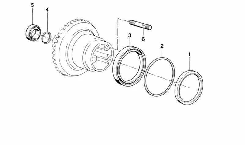 Arandela distanciadora trasera OEM 33122310556 para motos BMW R1100GS, R1150GS, K1200RS... y más. Original BMW Motorrad.
