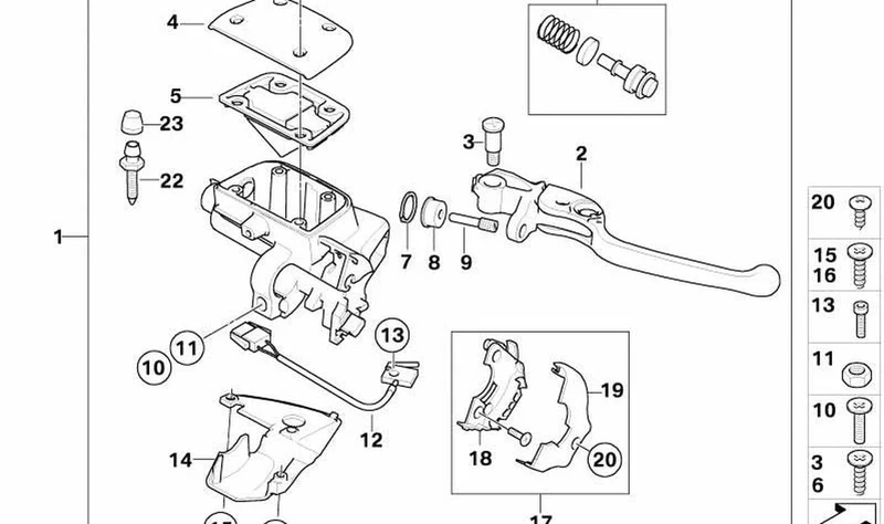 Juego de reenvío de cable acelerador OEM 32727682063 para motos BMW K1200 RS, K1200 LT, K1200 GT (1998-2009). Original BMW Motorrad.