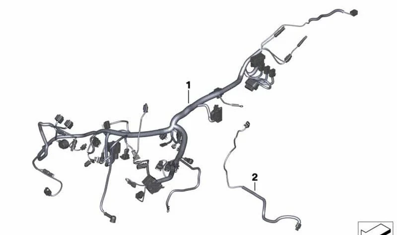 Mazo de cables principal OEM 61119457284 para motos BMW Motorrad G 310 R (K03) 2020-2026. Original BMW Motorrad.