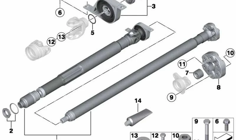 Árbol de transmisión delantero OEM 26109805431 para MINI Countryman R60, Paceman R61. Original MINI.